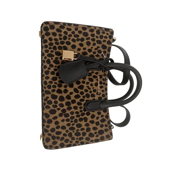 Michael KORS Scarlett Extra-Small Petite Cheetah Print Calf Hair Crossbody Bag - Picture 3 of 4